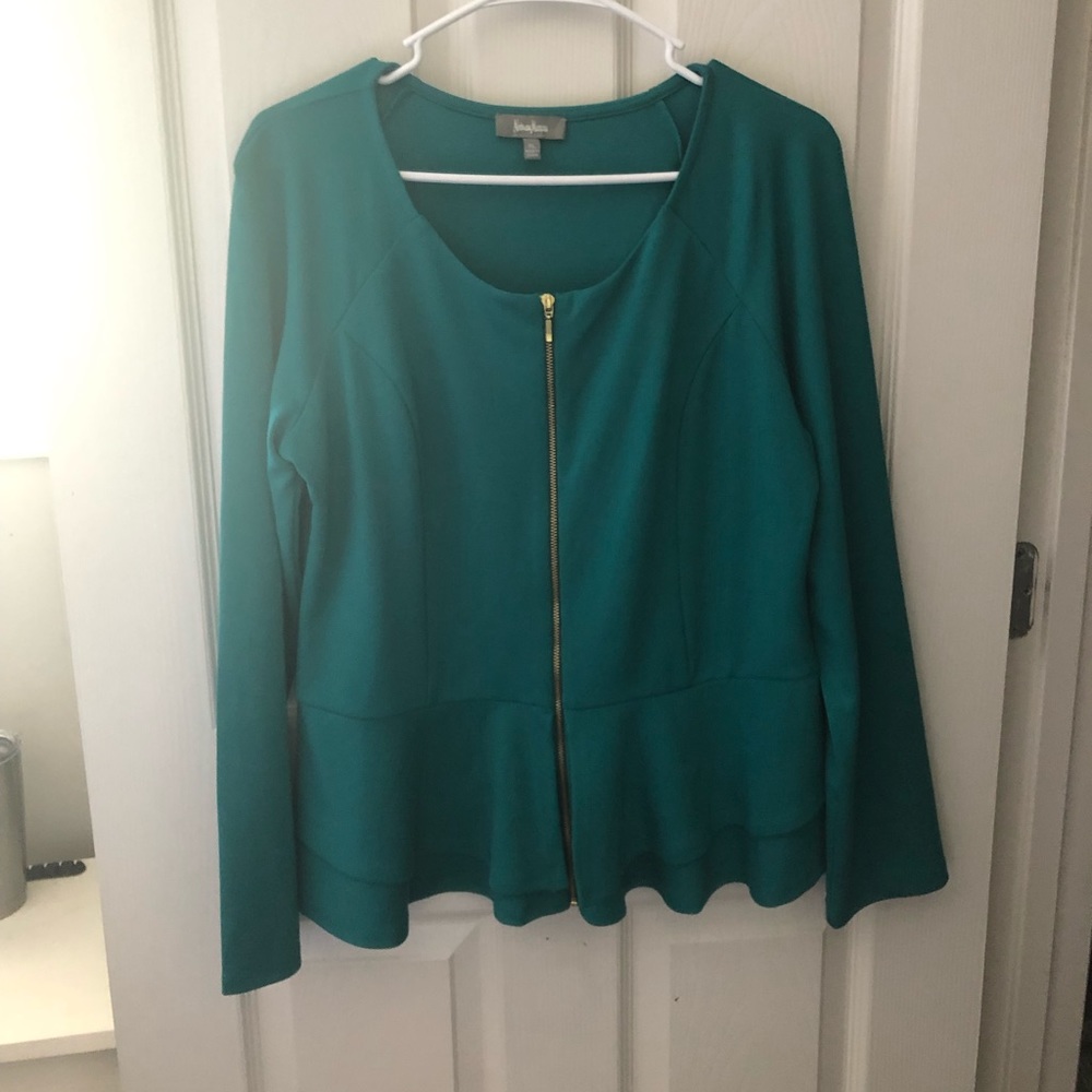 Long sleeve zipper down top